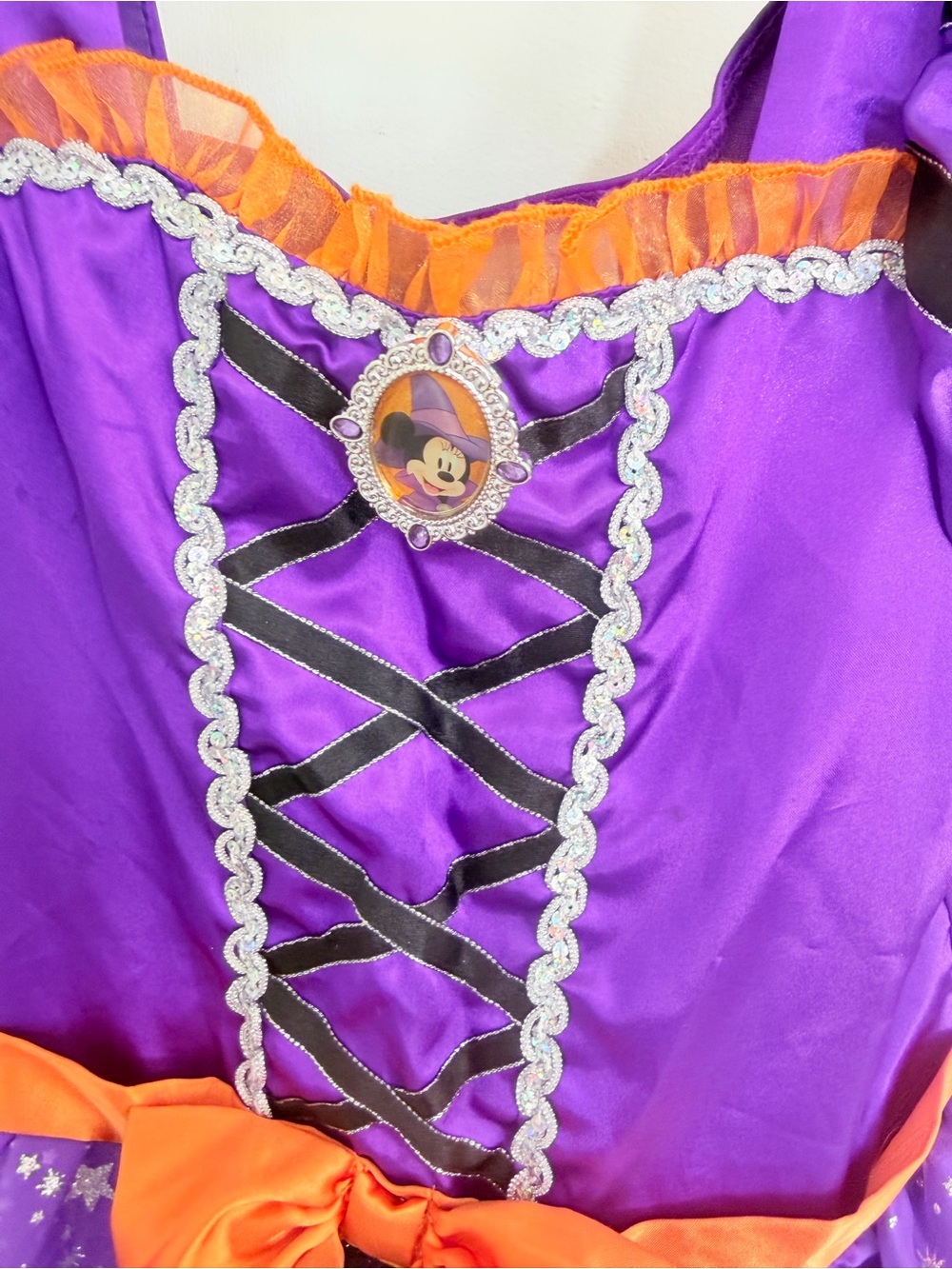 Disney Minnie Mouse Witch Halloween Costume kids 9/10 ears hat - Picture 9 of 16